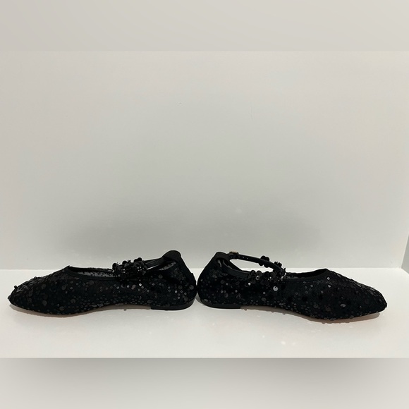 J.Crew Quinn embellished removable ankle-strap ballet flats sequin & mesh sz 9.5 - Picture 8 of 14